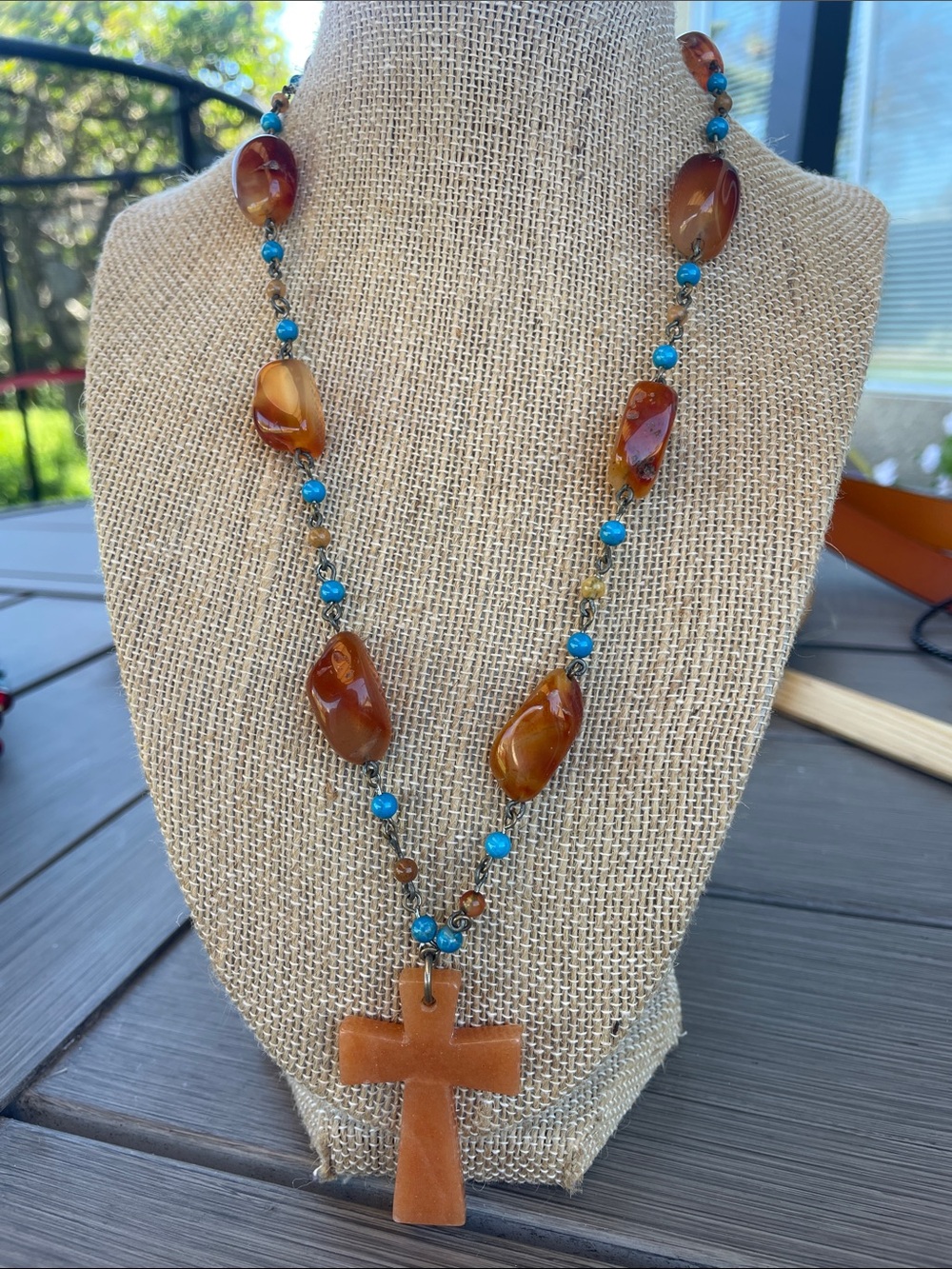 Carnelian 925 silver necklace